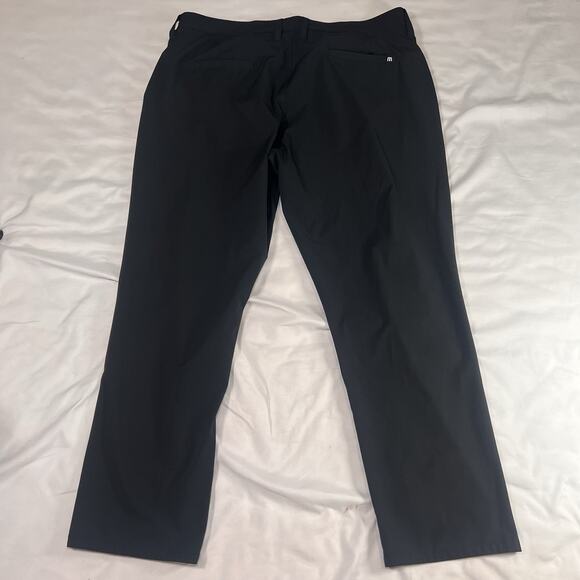 Travis Mathew Right On Time Pants Mens Size 36 Black Performance Chinos Golf Dad - Picture 11 of 14